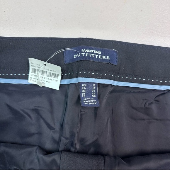 Lands’ End Women’s Classic Navy Blue Wool Blend Dress Pants Size 18 - Picture 3 of 7